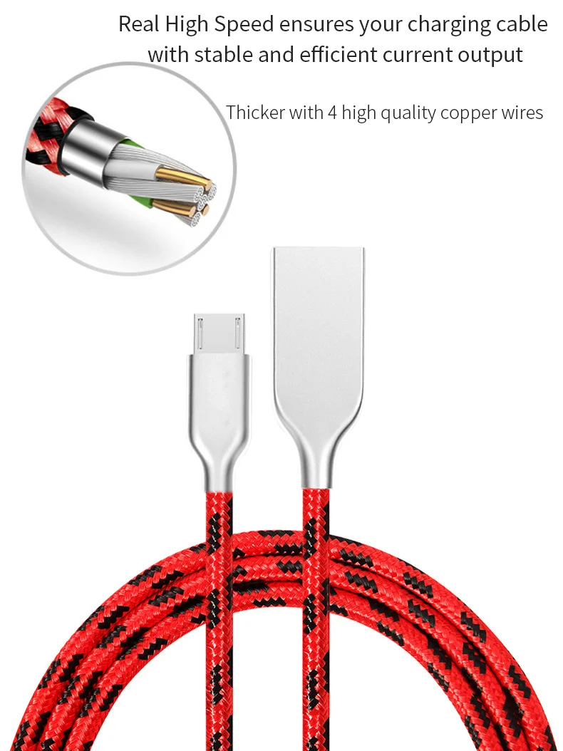 Wholesale High speed USB Cable Data Cable Nylon 1M 2M 3M Cable Custom Logo Package - ANKUX.COM