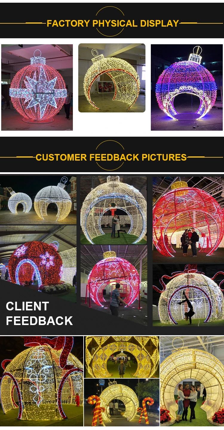 Giant led ball electrical christmas ornaments for holiday decoration