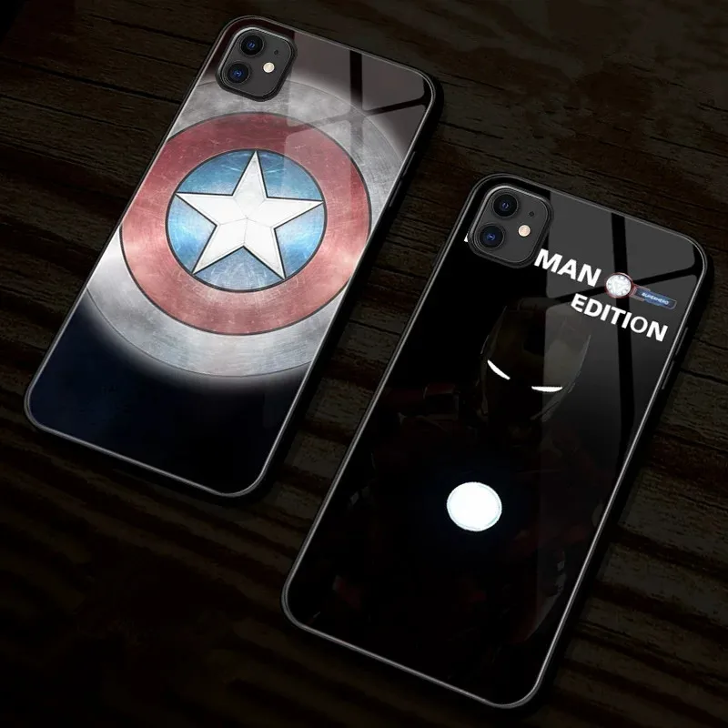 2020 Newest for iPhone 11 LED night light up custom image with good packing be inspected assurance Anti-knock Mobile phone case