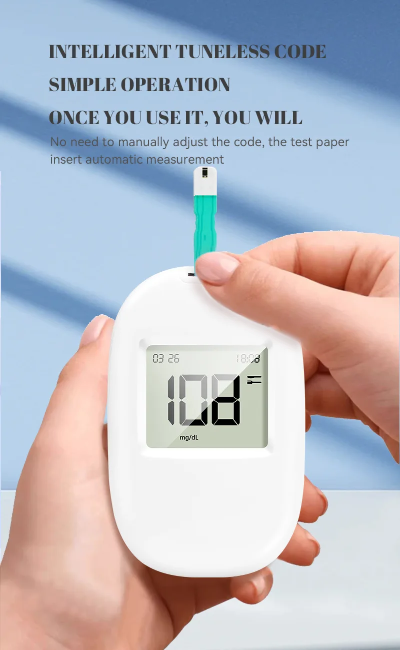 Home Blood Glucose Meter Veterinary Instrument for Measuring Blood Glucose Medical Tester with Test Paper Suit
