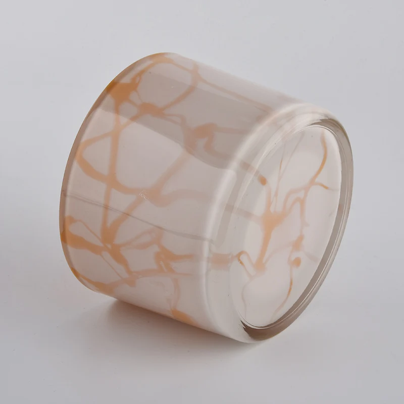 hand painting glass candle jar