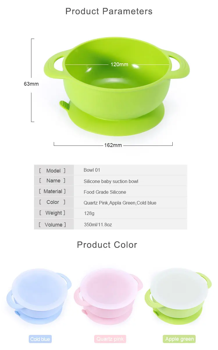 2020 New Ideas Nontoxic Dinner Plate Set Silicone Baby Bowl And Spoon