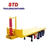 China manufacturer tri-axle 40 feet dump flatbed semi trailer
