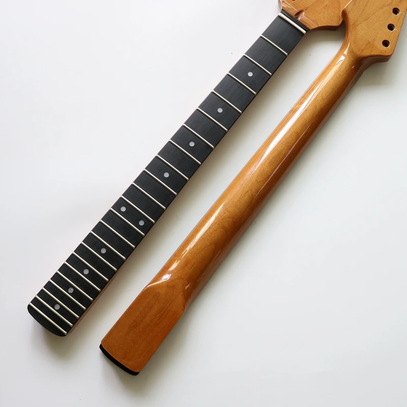 Custom Glossy Roasted Maple Guitar Neck For St Style Guitar Building