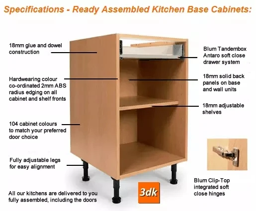 Modern style Small Kitchen Design Solid Wood  Kitchen Cabinet