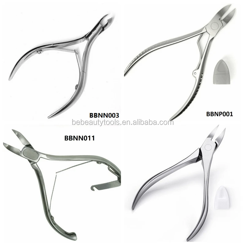 Large Full Jaw Double Spring Black Rubberized Ergonomic Grip Pedicure