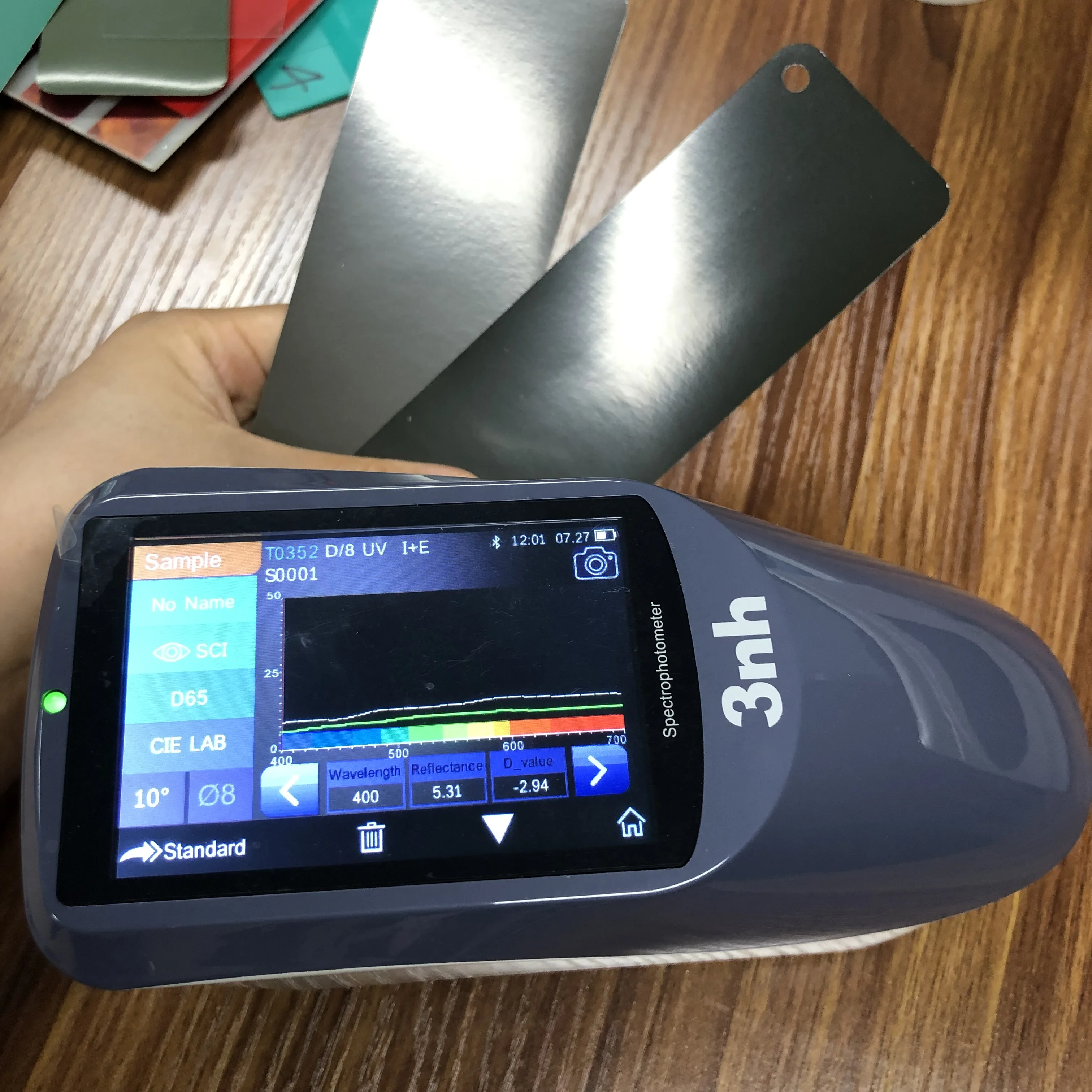 3nh YS3060 opacity spectrophotometer with 8mm and 4mm two apertures and UV light source for fluorescence measurement