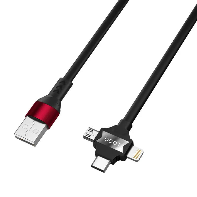 Factory directly USB charging cable China factory Phone charger cable LED 3 in 1 cable - ANKUX.COM