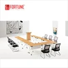 14 persons solid wood veneer traditional u shaped conference table for sale
