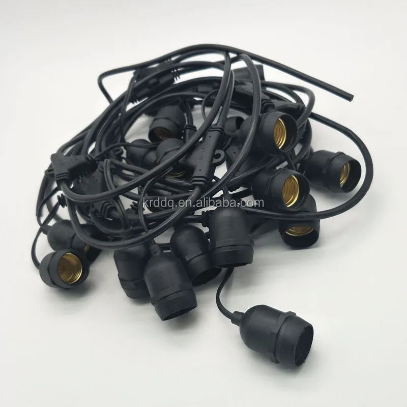 E27 Waterproof Lamp Holder With Wire For Festoon Light/rubber E26 Water