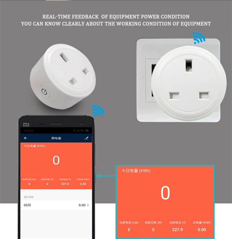 Factory sales cheap price US UK EU Australia optional Electric Tuya Wifi Smart Power Outlet Type smart Plug