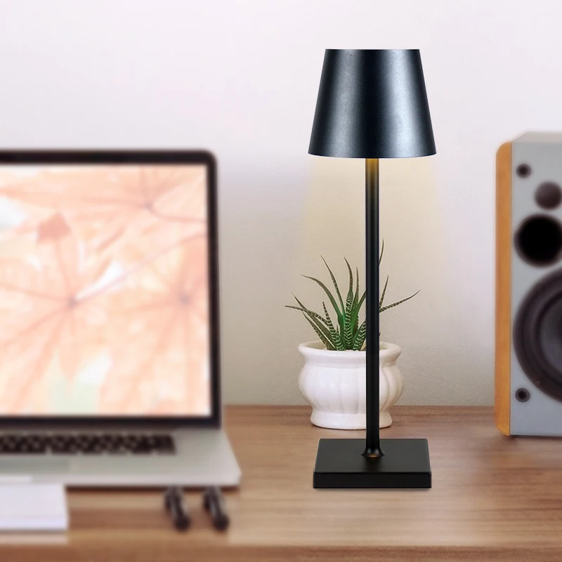 Cafe Dining Room Decorative Gold Desk Lamp Adjustable Battery Operated