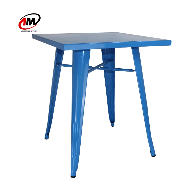 Hot Sell Metal Iron Dining Table Modern Bar Cafe Table For Restaurant