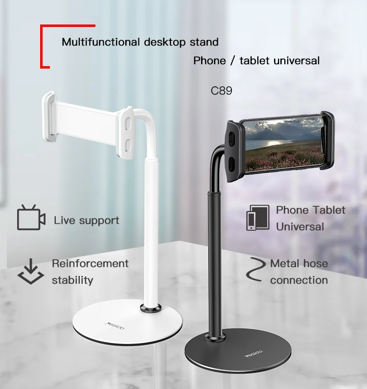 Bendable Gooseneck Desktop Cellphone Stand Live Desk Table Tablet Mobile Phone Holder