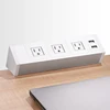 Desk edge multiple power socket clamp on desktop socket