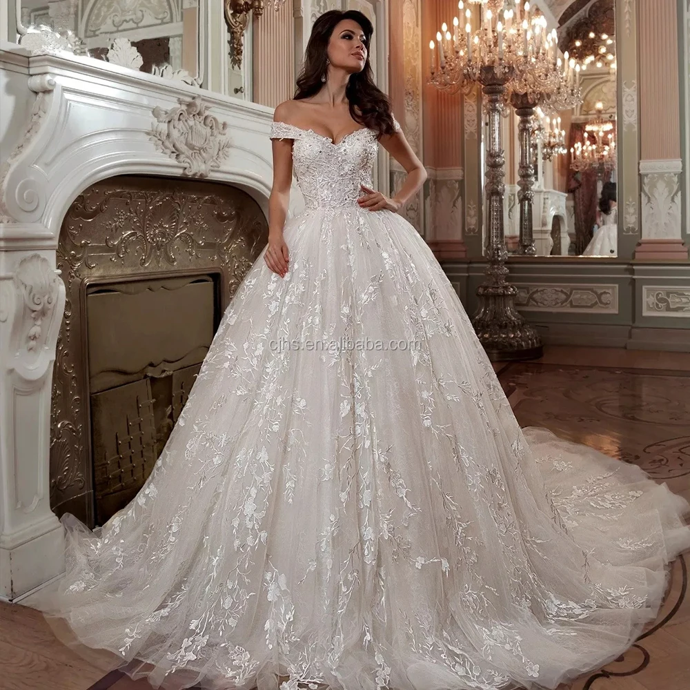 Women Wholesale Bridal Off Shoulder Ball Gown Wedding Dresses - Buy Ball Gown  Wedding Dresses Product on Alibaba.com
