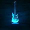 SOCOVE SC3D-316 7 Color Charging Electric Guitar Shape 3D Lamp for Music Shop