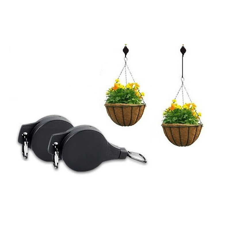 Hot Selling Hanging Basket Hooks Retractable Pulley Plant Hanger Garden