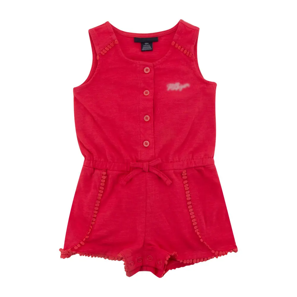 girls red overalls