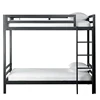 Safe stainless steel secret bunk bed with mattress loft