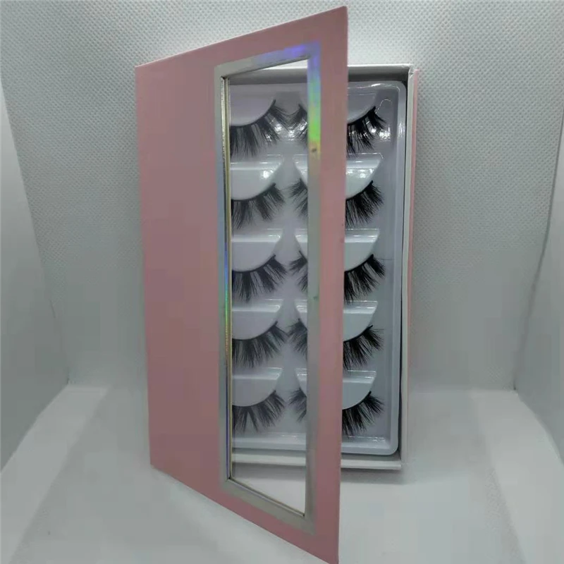 New arrival 3d 5d 6d mink eyelash package boxes 5 pairs per pack lash books for wholesale