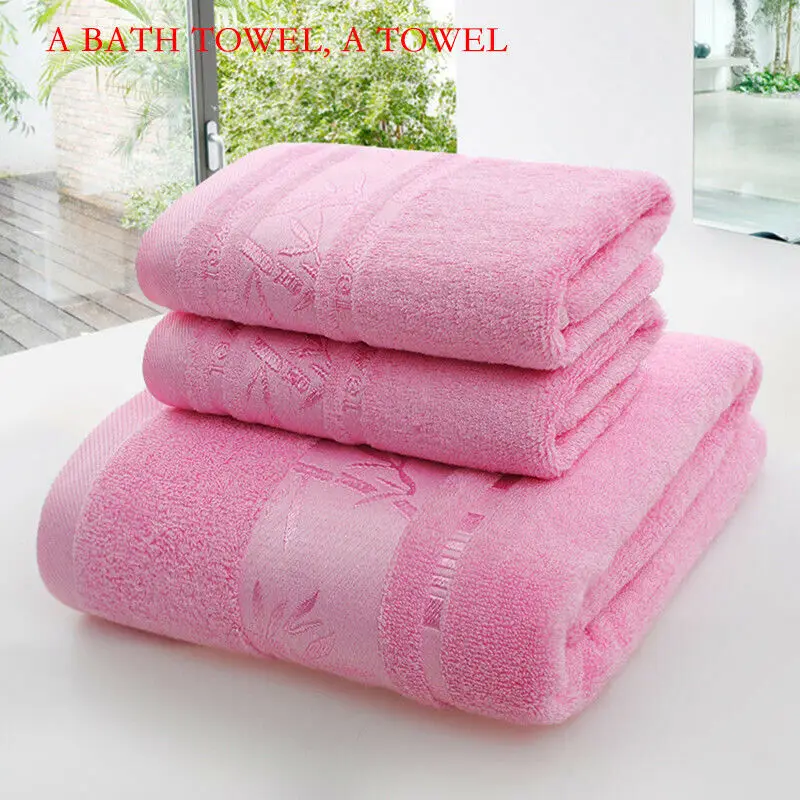 Custom Bamboo Fiber Bath Towel Set Adults Camping Shower Towels Hotel