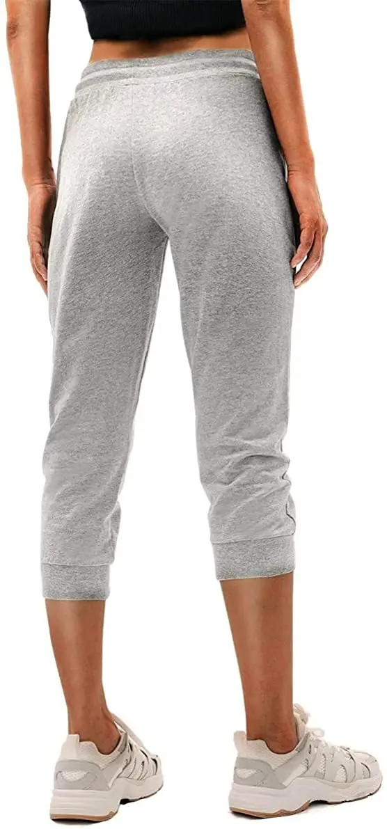 Womens Custom Sweatpants Capri Pants Cropped Jogger Running Pants ...