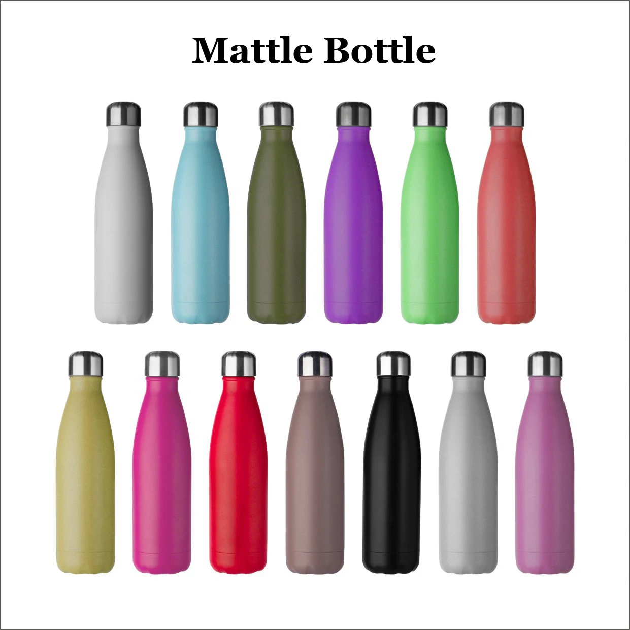 500ml Custom Logo Metal Stainless Steel Water Bottles - Buy 2 Liter ...