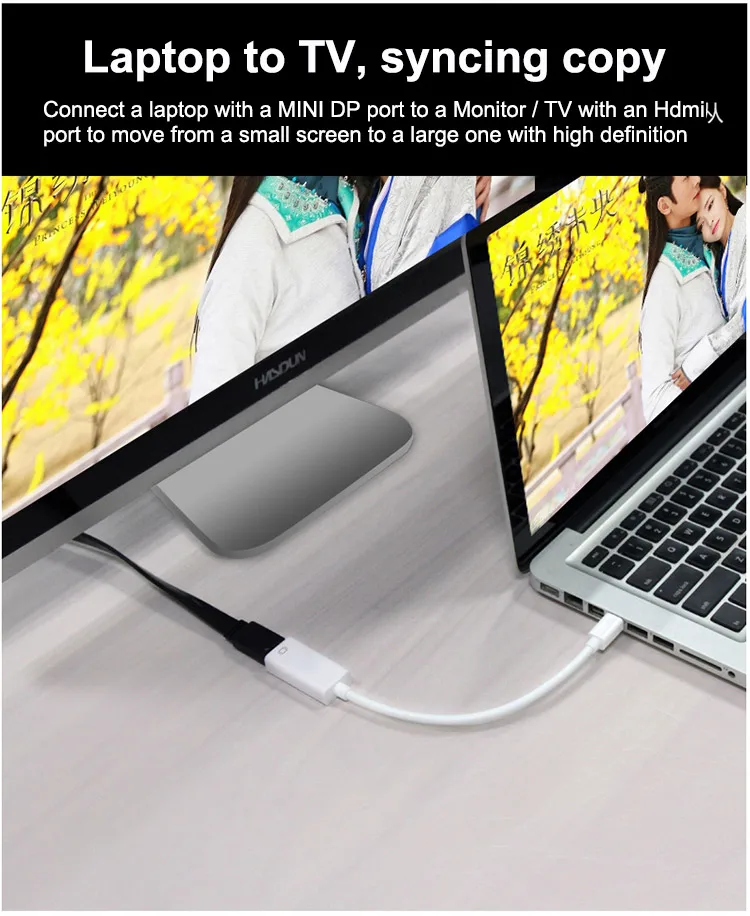SIPU Mini DP to HD-MI Cable Gold Plated Mini Display Port to HDTV Cable - ANKUX.COM