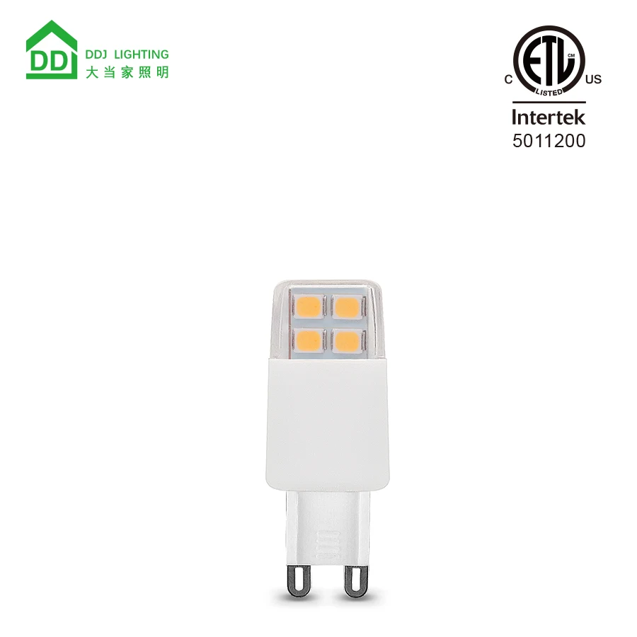 ETL  listed G9 2835SMD 200 lumens 2w ac 110v/220v dimmable no flicker LED bulb lighting