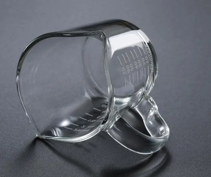 double spout milk glass / 70ml measuring glass cup