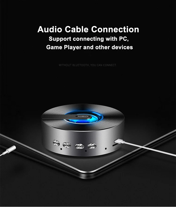 Wireless Bluetooth Speaker Phone Mini Portable Small Steel Cannon Home Audio Subwoofer Speaker - ANKUX.COM