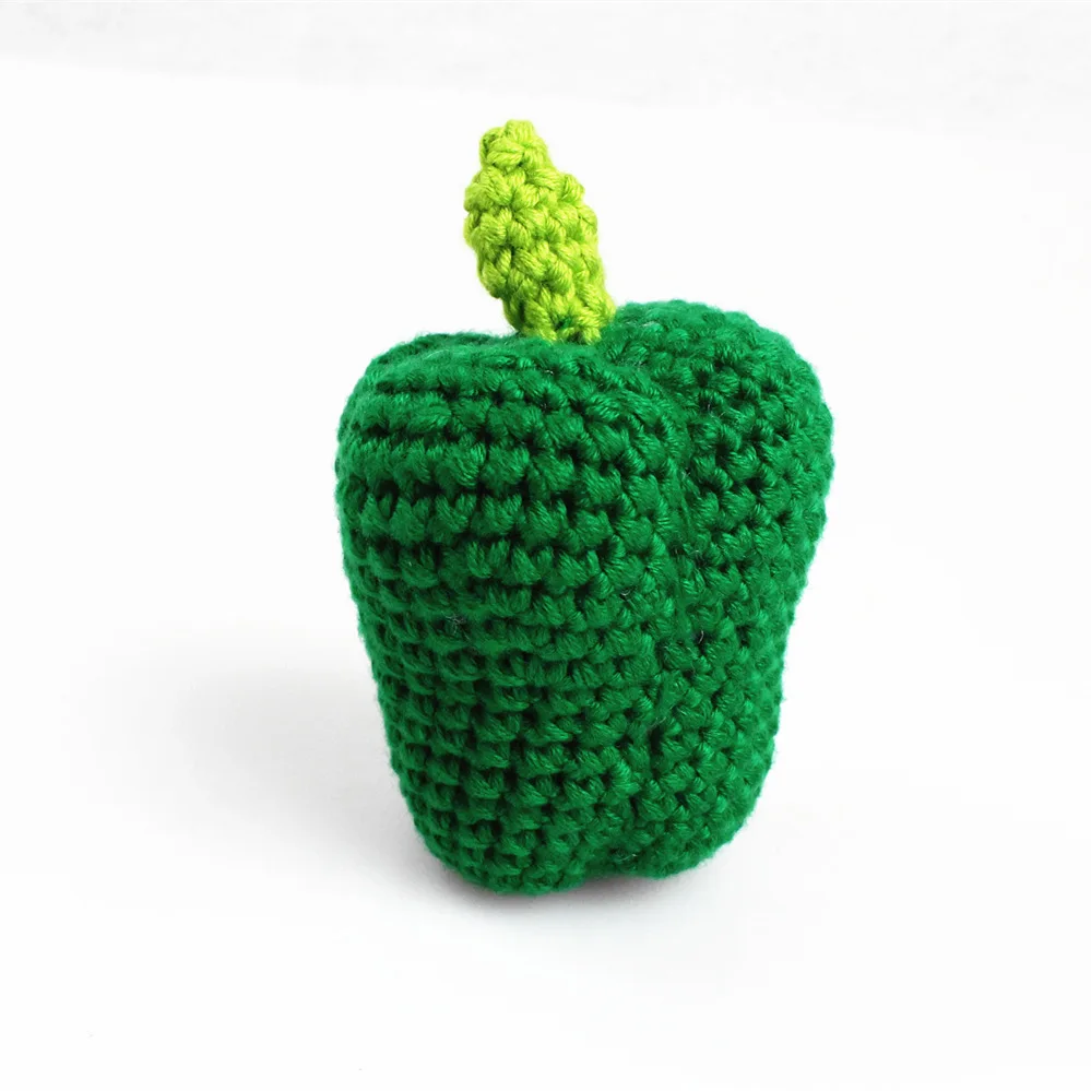 Cute Crochet Carrots Apple Baby Doll Toy Hand Knitted Fruits And