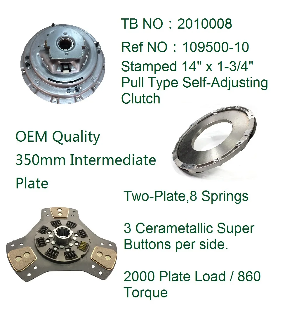 10950010 Stamped 14" X 10t X 13/4" Double Plate Pull Type Self