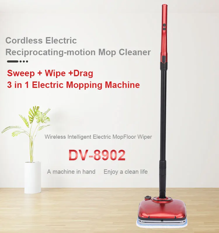 Upright Recharge Dry&wet Vibration Floor Cleaner Cordless Electric Mop