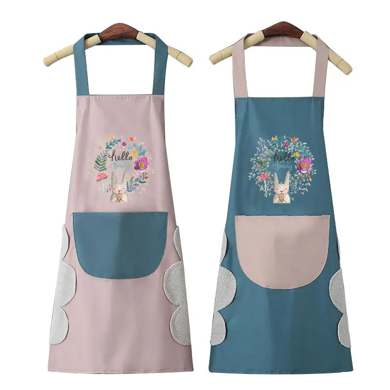 Kitchen Apron Waterproof And Oilproof Household Can Wipe Hands New