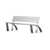Outdoor Garden Solid Wooden Bench public metal frame Lsisure back Bench
