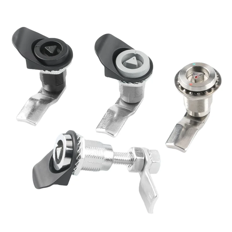 MS816 Electric Cabinet Door Lock Telescopic Latch Compression Turn Train Lock Triangle Cabinet Lock Metal-Metals Metal supplier