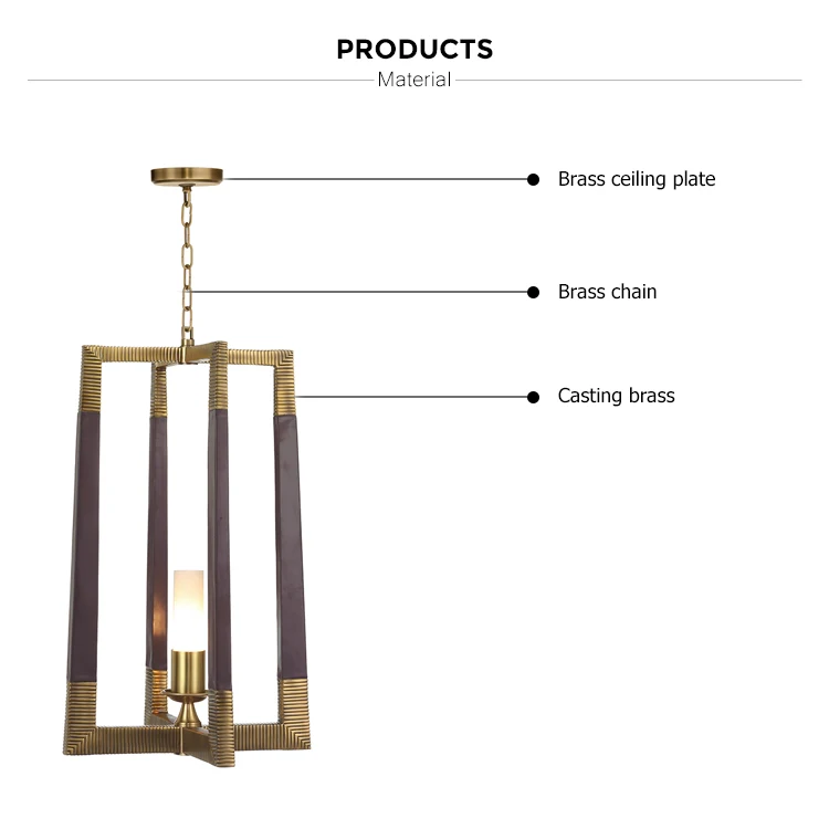 brass wood pendant lamp chandelier