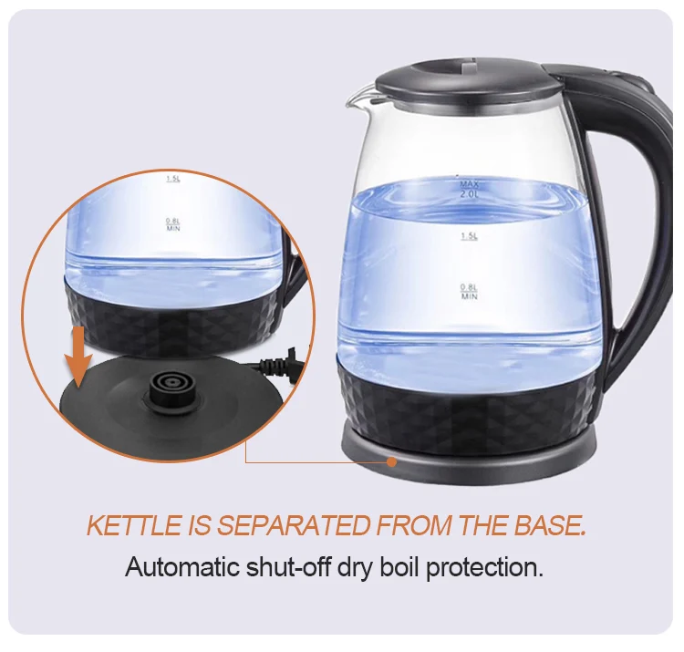 Led Illuminated1.8l Portable Design Glass Electric Kettle Buy Glass Electric Kettle,Led Glass