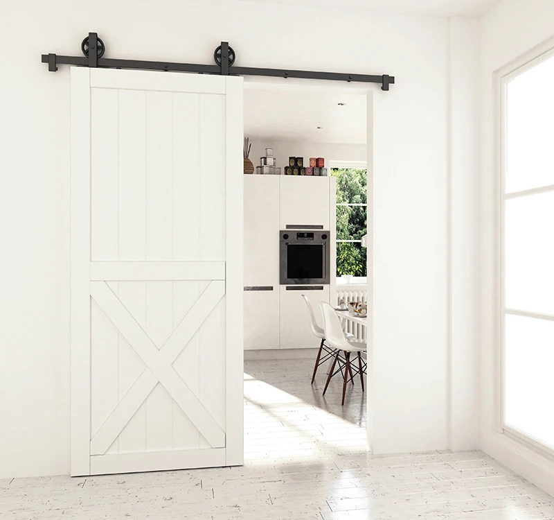 wholesale design sliding system glass white barn wood bedroom door