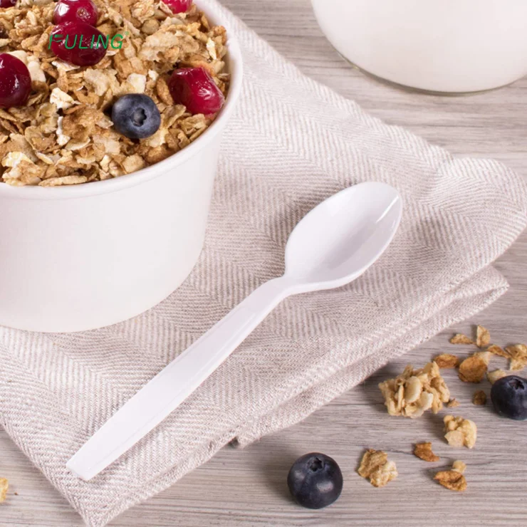 Individually Wrapped Cutlery Disposable Ice Cream Spoon Silverware