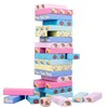 51pcs Stack High blocks, Wood Building Blocks Toy Domino Stacker Extract Building Educational Game Gift