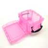 Mini size promotional new design colorful househele desktop portable plastic storage box with cover