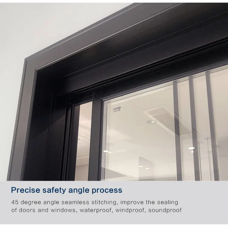 Alwew lower track interior french glass sliding door/smart door for kitchen door