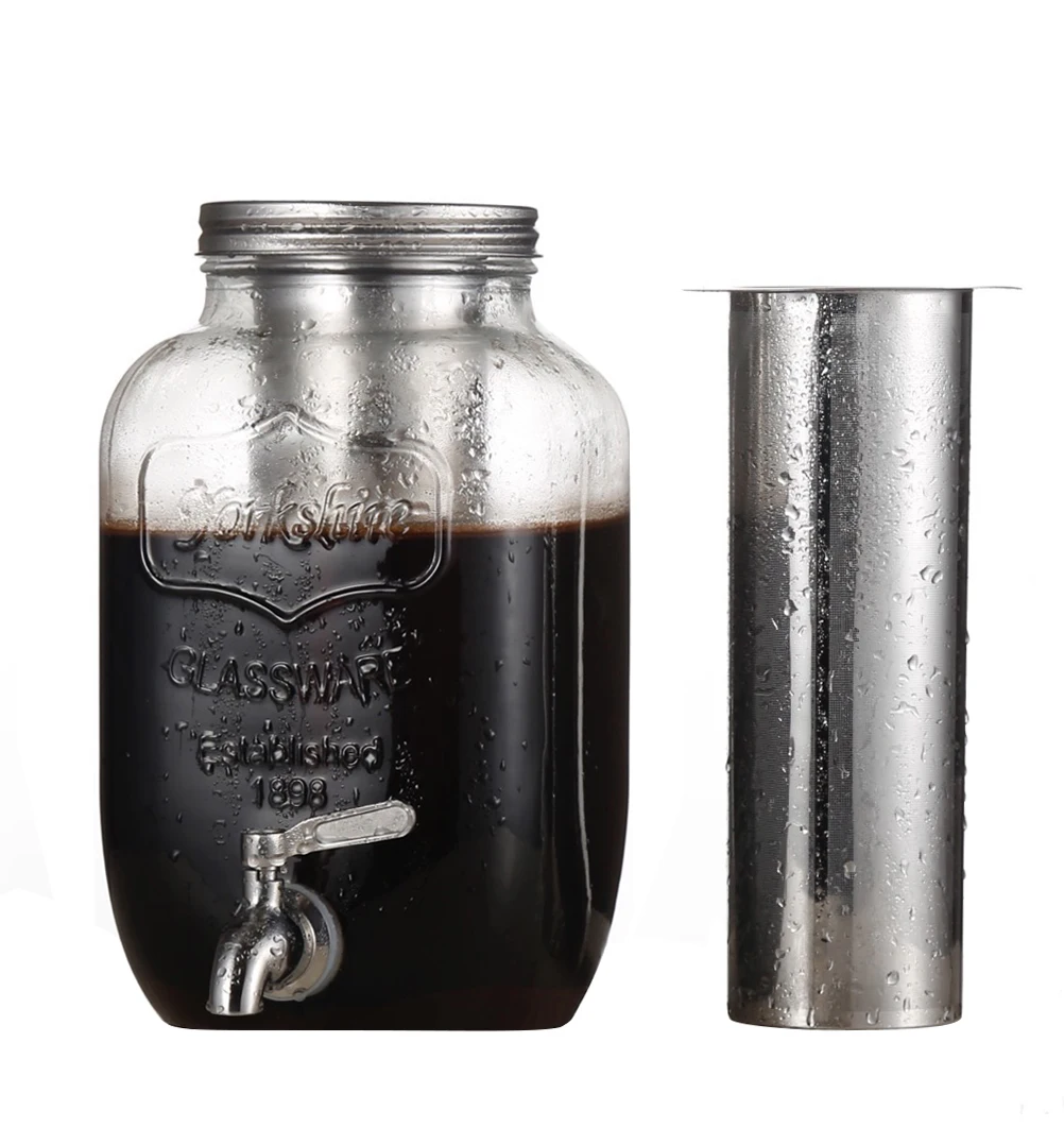 2020 1gallon 3.8l Cold Brew Glass Canning Jar Cold Brew Coffee Maker