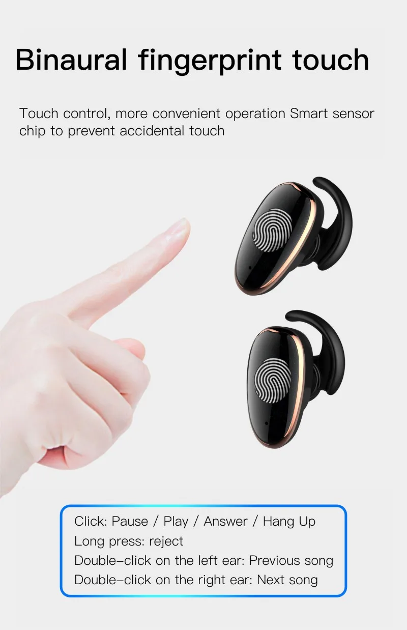Wholesale Bluetooth Wireless Earphones Open Case Paring, 800mAh Battery Capacity, Touch Control Matel Charging Case - ANKUX.COM