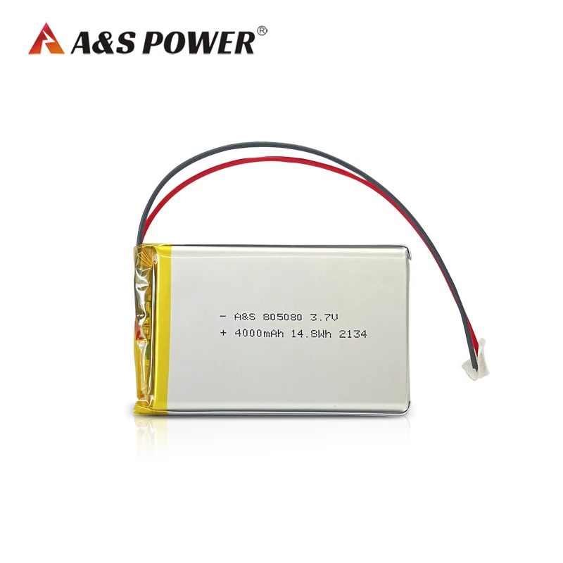A&S Power 805080 3.7v 4000mah lithium polymer battery