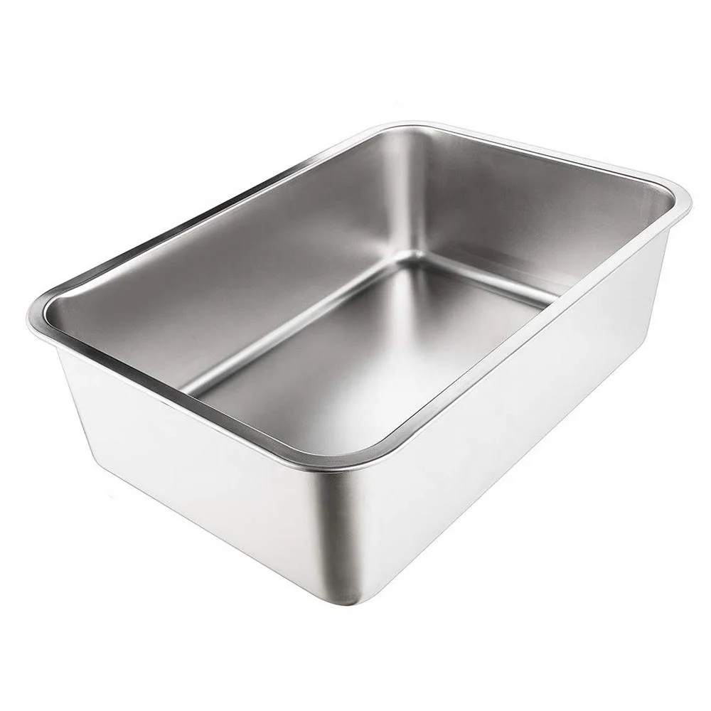 metal cat litter pan