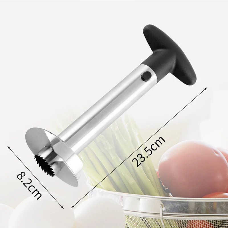 Metal Kitchen Ware Stainless Steel Core Peeler / Slicer / Cutter For Pineapple